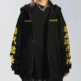 Anime Tokyo Revengers Hoodie Pullovers Tops Fashion Print Zipper Unisex