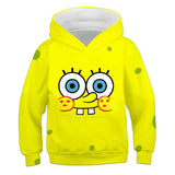 Kids Funny Cute Boys Hoodies Girls Sponge Family Print 3D Clothes Sweatshirt Children Anime Cartoon Pullover Unisex Top Clothing
