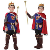 Halloween Cloak Crown Belt Prince King Crown Cosplay Costume Birthday Party Gift Children Boys Christmas Gift