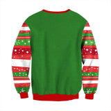 Fashion Women Ugly Christmas Sweater Xmas Socks Letter Printing Long Sleeve Round Neck Pullover Tops