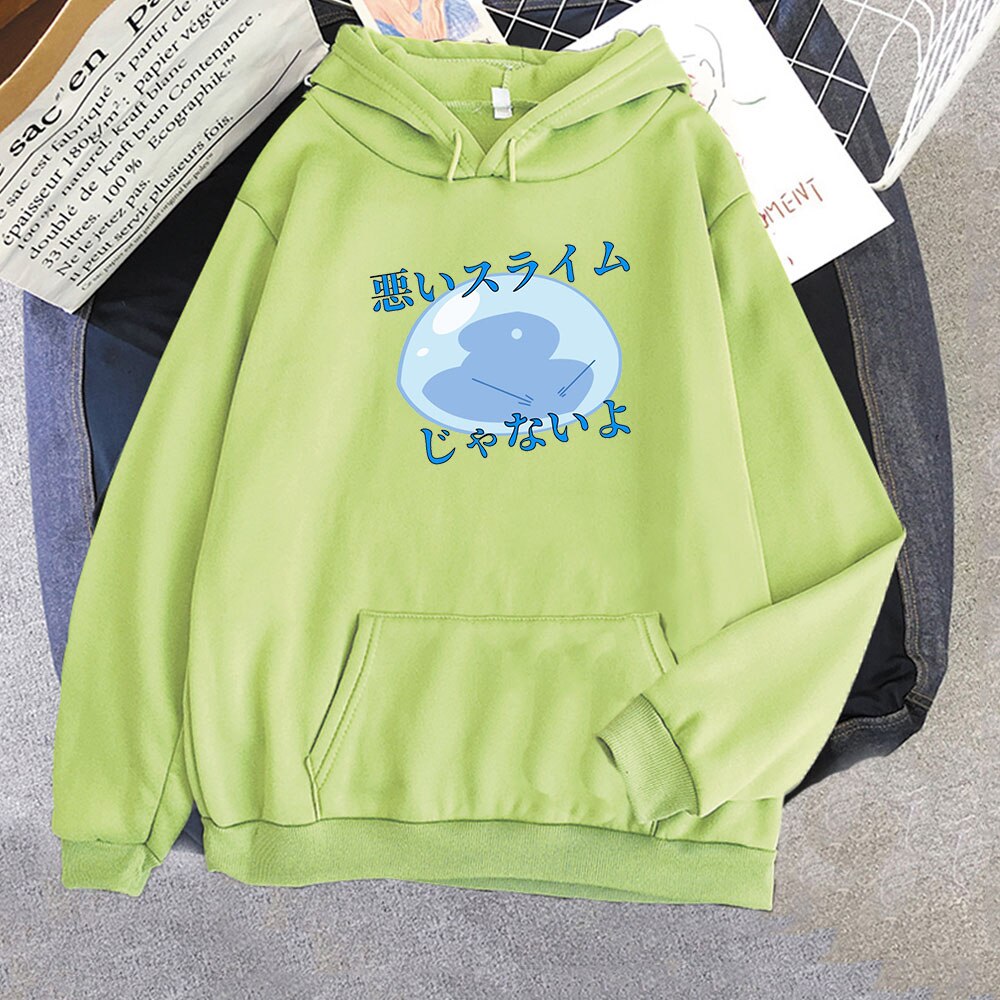 Hot Kawaii Tensura Nikki Slime Print Anime Streetwear Japan Aesthetic Cute Harajuku Casual Unisex Hoodie