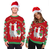Fashion Winter Ugly Christmas Sweater Funny 3D Cartoons Printing Round Neck Sweater for Young People Casual Funny Hooded