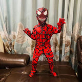 Carnage Kids Cosplay Superhero Boys Jumpsuit Suit Halloween Costume for Kids Carnival Party Dress Up