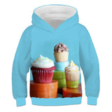 Delicious Food Donuts Cake 3D Children's Hoodie Anime Printed 4-14T Long Sleeve Kids Clothes Boys Girls' Favorite Cool Hoodie