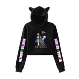 Short Hooded Teens Cropped Long Sleeve Pullover Hunter X Hunter Anime Cropped Hoodie