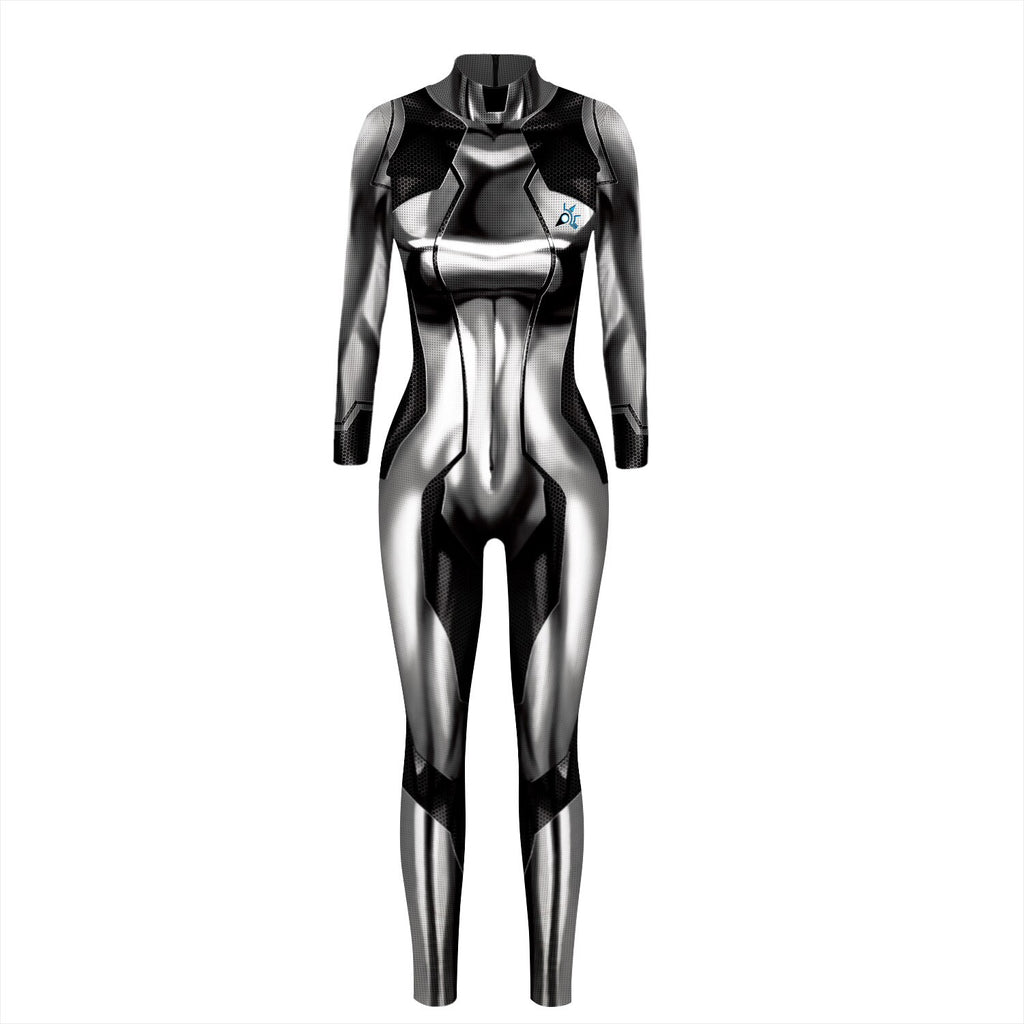 Women's Samus Aran Zero Suit Cosplay Costume Bodysuit Spandex Jumpsuit  Catsuit