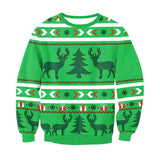 Fashion Ugly Christmas Sweater 3D Printing Casual Long Sleeve O-Neck Couple Pullover