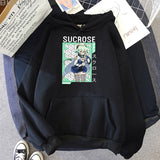 Anime Hoodie Oversize Genshin Impact Sucrose Sweatshirt Black Pullover