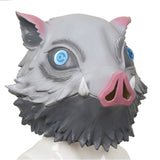 Demon Slayer Kimetsu no Yaiba Hashibira Inosuke Cosplay Mask Anime Wild Boar Head Silicone Aldult Mask