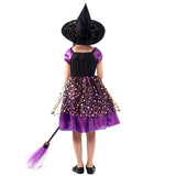 Halloween Costume Cosplay Witch Costume With hat Bay For Kids Children Christmas Party Dress Up 3-12Years