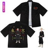 Anime Tokyo Revengers T-shirt Sano Manjirou Ken Ryuguji Haori Polyester Summer Short-sleeve Tees tops Cosplay Costume