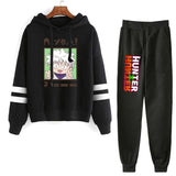 2pcs/set HUNTER X HUNTER Gon Killua Anime Tracksuit Hoodie Hooded Sweatshirt + Pant