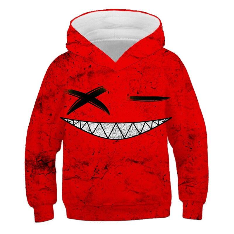 Kids XO Graffiti 3D Hoodies&Sweatshirts Funny Long Sleeve Hoodie Children¡®s Clothing Boys/Girl Sweater Cool Tops 4-14T