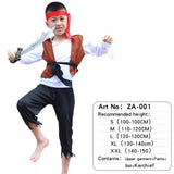 Halloween Pirate Captain Headwear Cosplay Costume Party Baby Boys Girls Bodysuits Christmas Fancy Clothes Children S-2XL