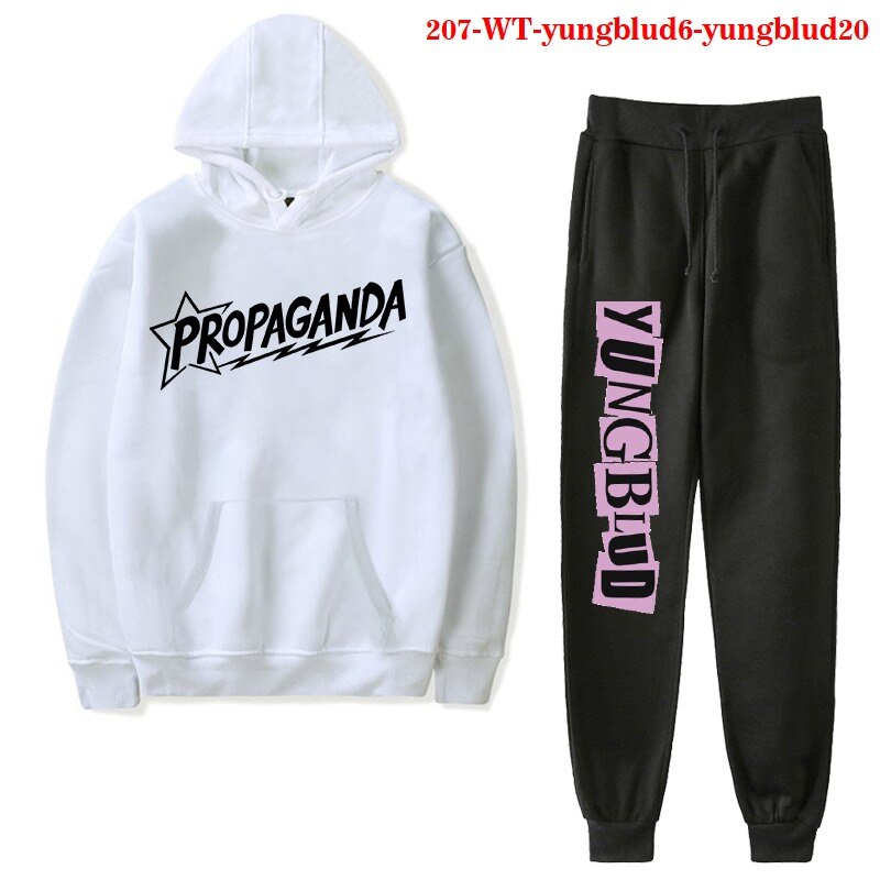 Yungblud Two Piece Set Jogging Hoodie Top + Pant Suit Sportwear Tracksuit Outfits Set