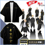 Anime Cosplay Cloak Tokyo Revengers Summer Short-sleeve Daily Kimono Men Women Fashion Cosplay Tees Tops