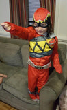 Red Power Dino Charge Boys Girls Muscle Costume Superhero Costume Children