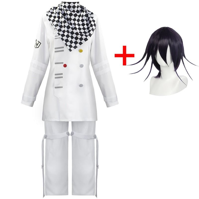 Anime Danganronpa Kokichi Oma Cosplay Men White Long Sleeve Trousers Halloween Carnival Costume