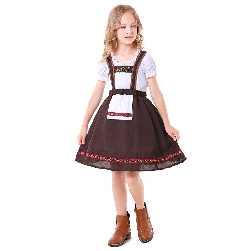 Beer Girl Dress Bavaria Oktoberfest Costume for Kids