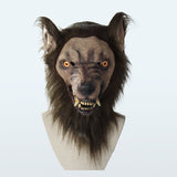 Werewolf Cosplay Headwear Costume Mask Halloween Simulation Animal Mask Party Wolf Head Hood Latex Masks