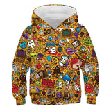Kids Clothes Boys Boom POP 3D Print Hoodies Children's Clothing Cartoon Cat Long Sleeve For Girls Autumn Personality Sweatshirts