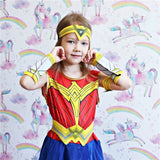 Wonder Girl Costume Children Dress up Superhero Cosplay Halloween Costume For Kids