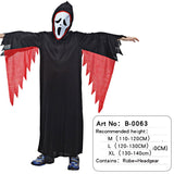 Halloween Boys Scream Ghost Face Costume Kids Vampire Costume Child Skeleton Costume Cosplay Purim Carnival Dress Up