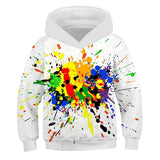 Children Hoodies Rainbow Paint Graffiti 3Dprint Game Sweatshirts Clothes 4-14T Kids Casual Pullover Boy Girl Long Sleeve Sweater