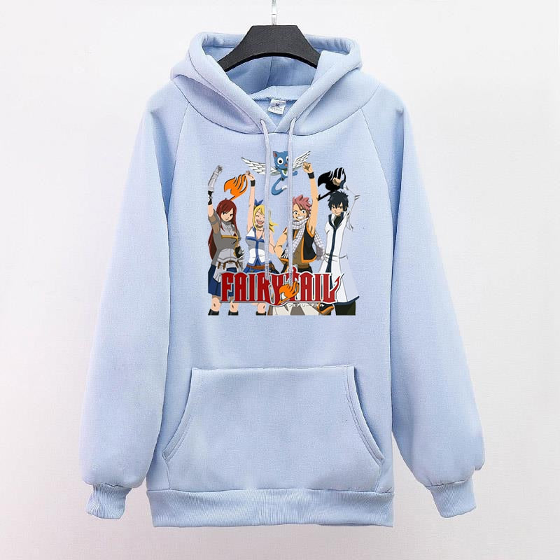 Fairy Tail Team Unisex Hoodie Anime Funny Hip Hop 90s Hipster Grunge Graphic Casual Plus Size Leisure Top