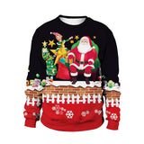 NEW Fashion Ugly Christmas Sweater Men Women Round Neck Holiday Xmas 3D Funny Pullover Tops Couple