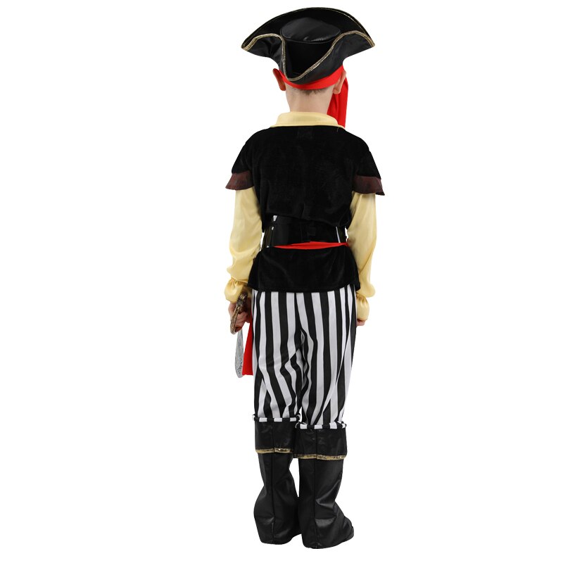 Halloween Kids Pirates Costume Children's Day Hat Shoes Cover Headwear Costumes Cosplay For Boys Girls No Weapon