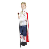 Halloween King Cloak Crown Belt Prince King Top Pants Cosplay Costume Party  Boys girls Christmas No Scepter