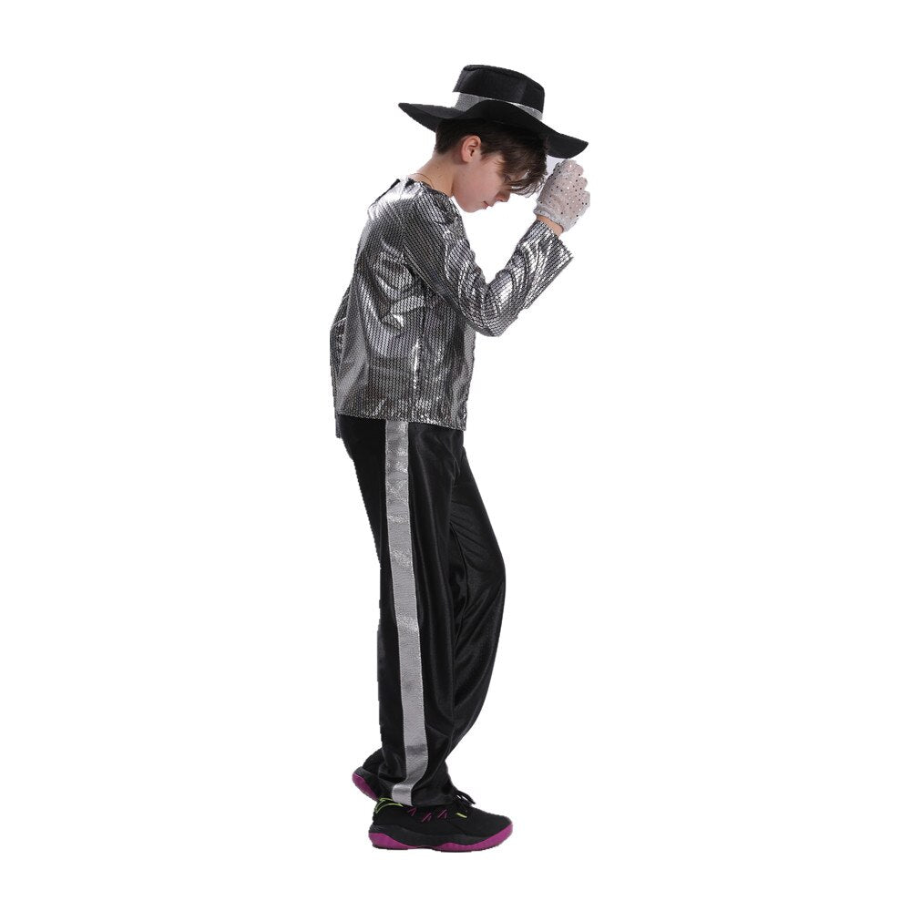 Compleanno carnevale Michael Jackson Costume Cosplay bambini ragazzo  Superstar cantante Dance Party Dress