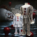 Newest Stephen King's It Pennywise Halloween Costume Cosplay Halloween Party The Clown Halloween Outfit (Men & Female & Kids)