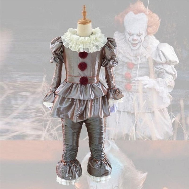 Cosplay Costume Pennywise Fancy Halloween Outfit Suit Clown Stephen King's It  Costume Adult Men Women Costume Clown Costume