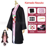 Anime Exhibition Cartoon Character Costume Demon Slayer Kimetsu no Yaiba Tanjirou Nezuko Cosplay Props Kimono Wig