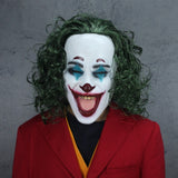 Men's Halloween Costumes Movie Joker Cosplay Suit Full Set Outfits The Joker Uniform Red Suit Halloween Men Women Outfit+Mask