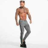 Men's Casual Pants Ankle-Length Elastic Strap Plaid Jogger Sports Fitness Sweatpants Long Pants