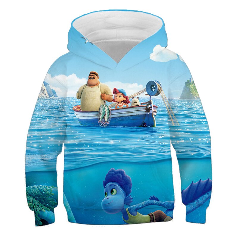 Baby Girls Cartoon Anime Luce 3D Print Hoodies Children's Clothing Kids Cute Clothes Boys Autume Sweatshirts Pullover Outfits