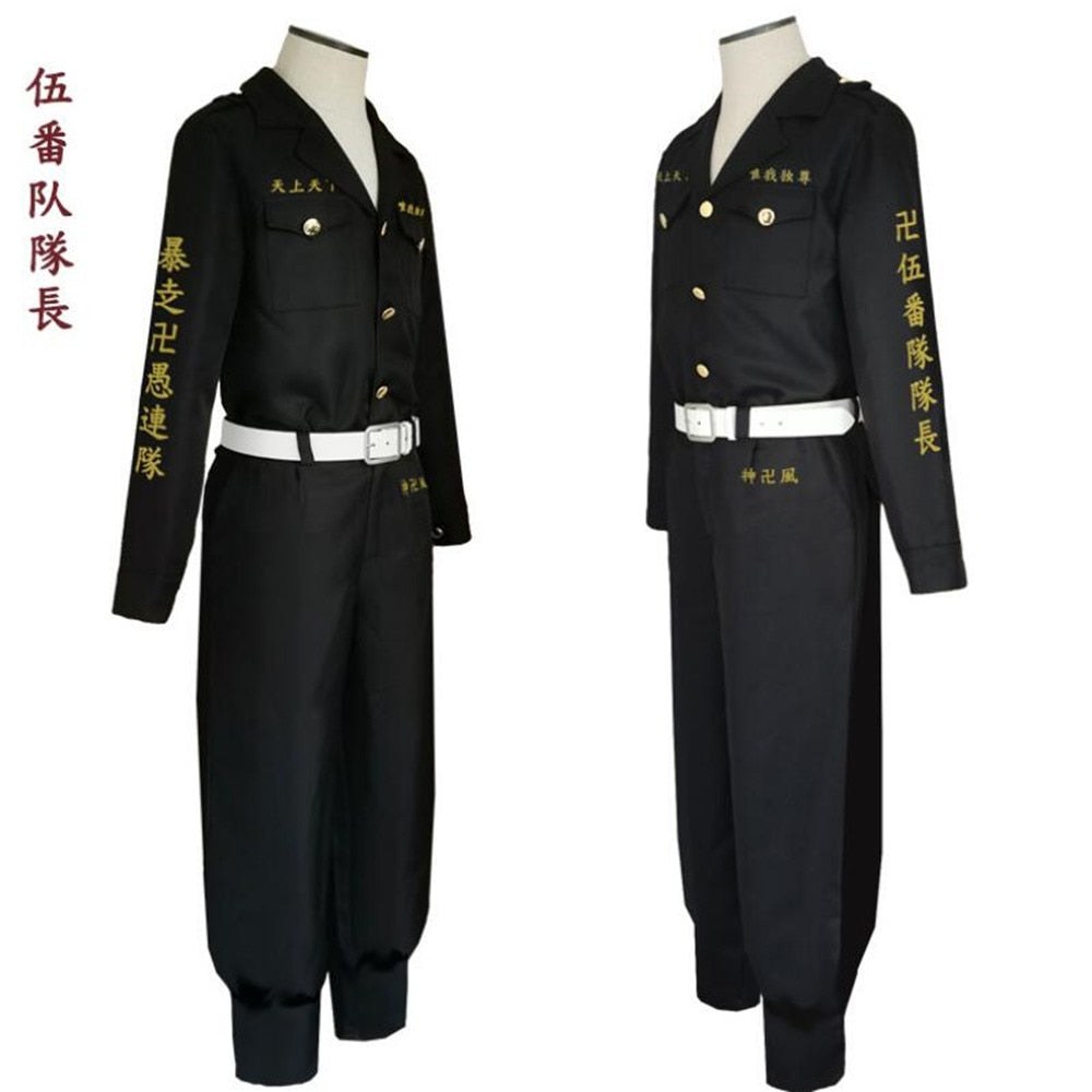 Anime Tokyo Revengers Hooligan Black Team Uniform Suit Cosplay Costumes Boys Role Play Clothing