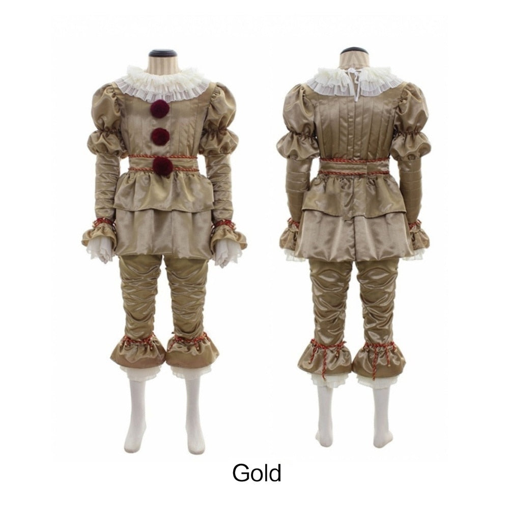 Stephen King's It Pennywise Costume Halloween Costume Movie Clown Adult Cosplay Male Halloween Outfit Suit Clown Costume Dress