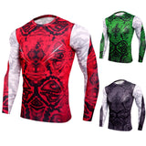 Men Fitness Long Sleeve Compression Shirt 3D Camouflage T Shirt Tights Fitness Men Tops & Tees