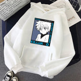 KILLUA Hoodies HUNTER X HUNTER Plus Velvet Thick Warm Anime Clothes Women Casual Letter Print Hooded Student Sweatshirt Pullover
