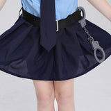 Police Officer Cosplay Girls Halloween Costume Kids Children Day Party Dress Up