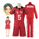 Anime  Nekoma High School No 5 Jersey Uniform Haikyuu Kenma Kozume Cosplay Costume Short Sleeve Shorts Sportswear Suit