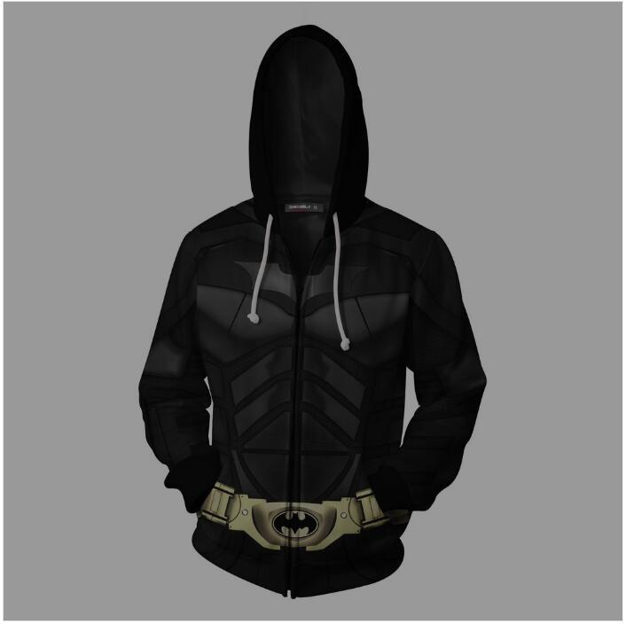 3D Print Dark Knight Movie Batman Sweatshirts Zipper Hoodies