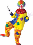 Halloween Amazing Circus performance Clown Costume Adult buffoon halloween Unisex Cosplay clothes jumpsuit Top + Pants + Nose