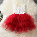 Baby Girl Flower Tulle Lace Dress Party Dress Kids Tutu Princess Costume