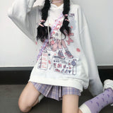 Kawaii Anime Harajuku Hoodie Women Cute Cartoon Korean Style Sweatshirt