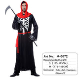 Halloween Vampire Grim Reaper Adult Men Party Cosplay Costumes Evil Devil Festival Masquerade Cape Dress Up